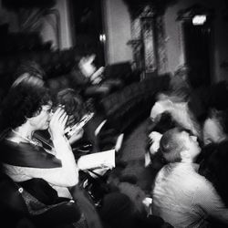 Illuminated lights at night