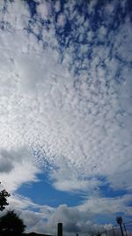 Low angle view of cloudy sky