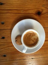 Directly above shot of coffee on table