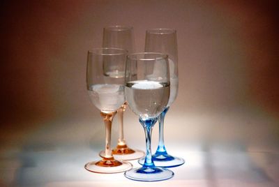 Close-up of wineglass on table