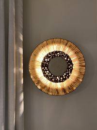 Directly below shot of illuminated pendant light