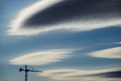 Low angle view of vapor trail in sky