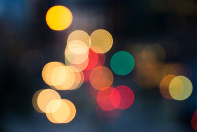 Defocused image of illuminated christmas lights