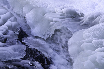 Full frame shot of frozen water