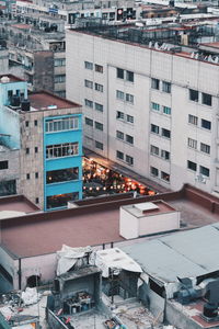 High angle view of cityscape