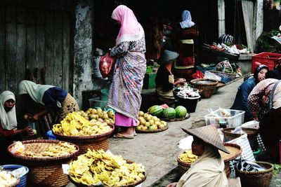 People at local market java indonesia