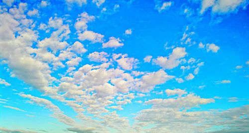 Low angle view of blue sky