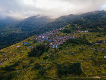 Nepalese village bhujung, lamjung.