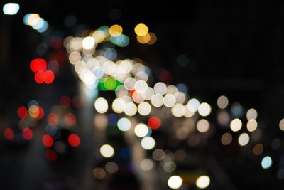 Defocused image of illuminated lights