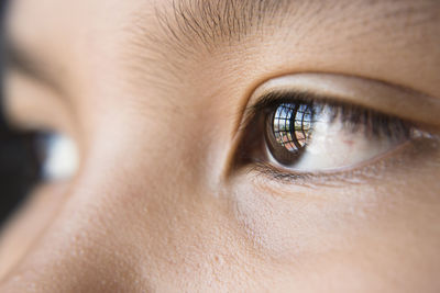 Close-up portrait of human eye