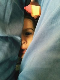 Close-up portrait of cute baby girl