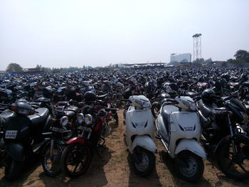 Motorcycle against sky