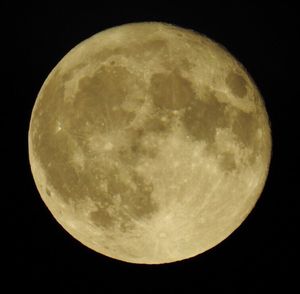 Close-up of moon against clear sky at night