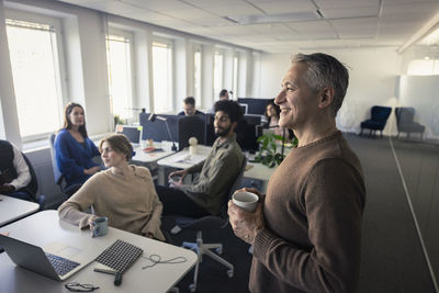 Group of business people having meeting in office