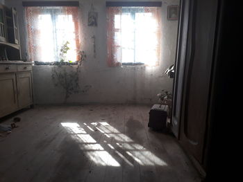 Sunlight through window at home