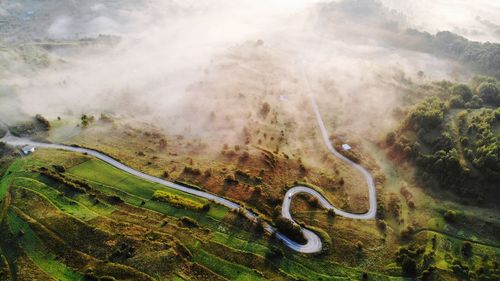 High angle view of landscape