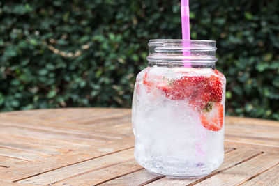 Close-up of drink on table