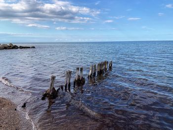 Scenic view of sea against sky