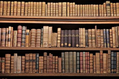 Full frame shot of books in library