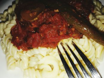 Close-up of served food