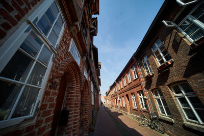 Low angle view of buildings against sky