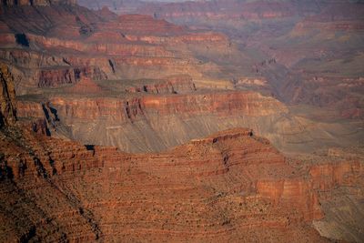 Aerial view of rock formations