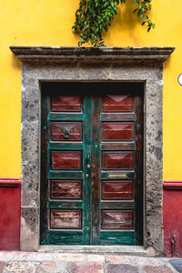  historic door of colonial  building