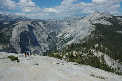 Mountain range against sky