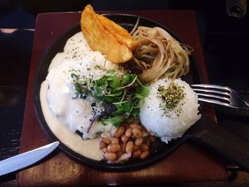 Close-up of served food