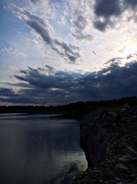 Scenic view of river against sky