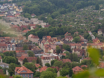 High angle view of townscape