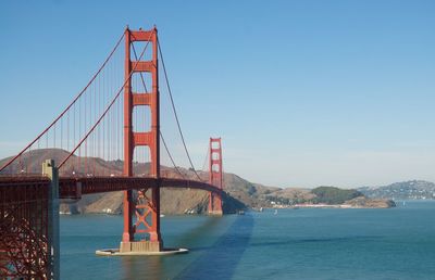 Low angle view of golden gate bridge