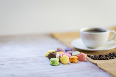 Close-up of coffee on table