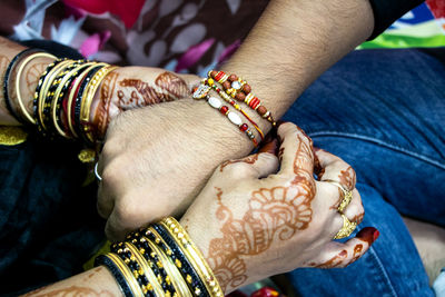 Close-up of woman hand with tattoo