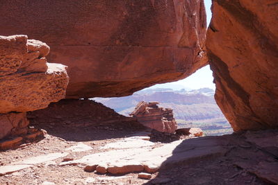 Rock formations in cave