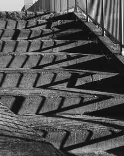 High angle view of staircase