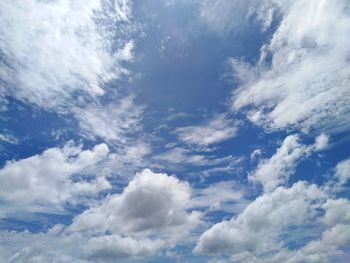 Low angle view of clouds in sky