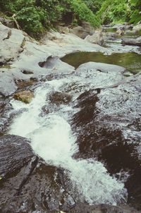 River flowing through rocks