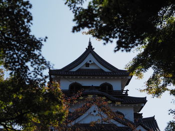 Low angle view of traditional building against sky