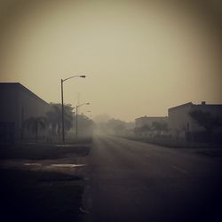 View of road at sunset