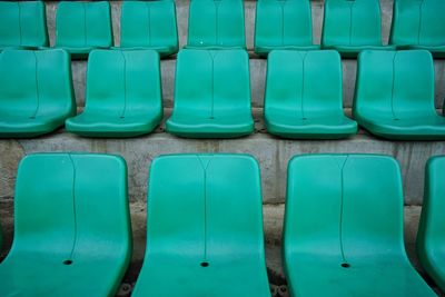 Full frame shot of seats in row