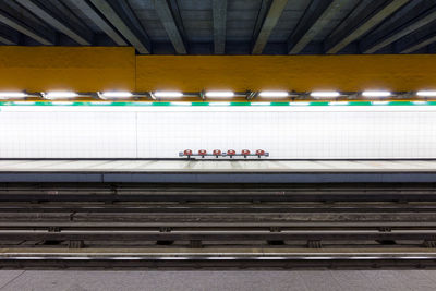 Low angle view of railroad station platform