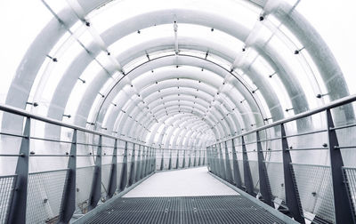 Empty covered footbridge