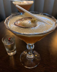 Close-up of beer in glass on table