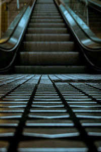 Low angle view of escalator