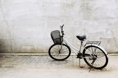 Bicycle against wall