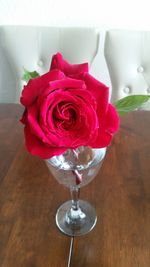 Close-up of rose bouquet on table