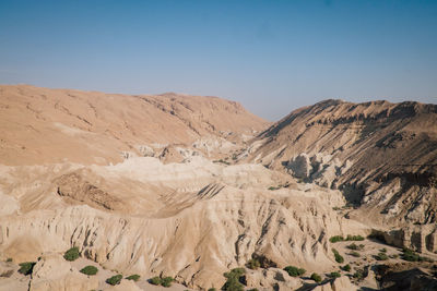 Scenic view of arid landscape against sky