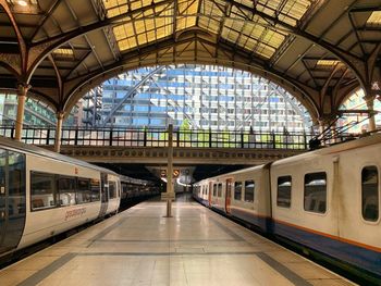 Train at railroad station