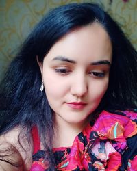 Close-up portrait of a girl